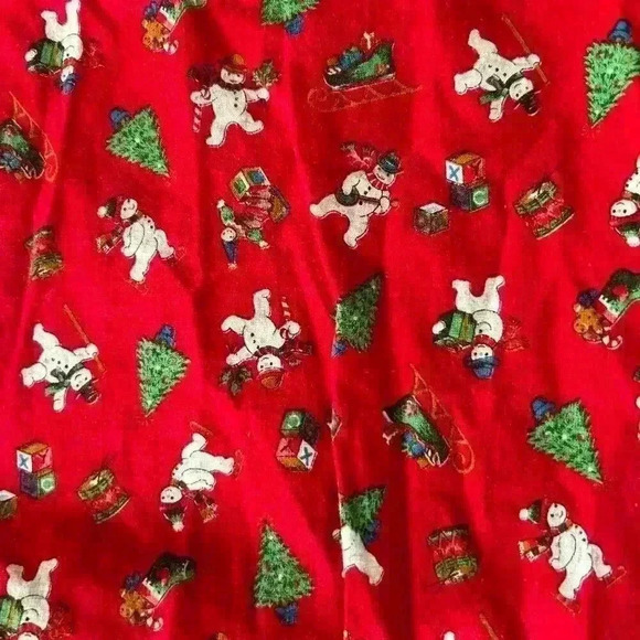 Knothe Christmas Tree Snowman North Pole Night Shirt Size Small Medium Cottage - Picture 3 of 10